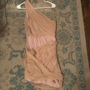Alice & Olivia beige one shoulder dress Worn Once!